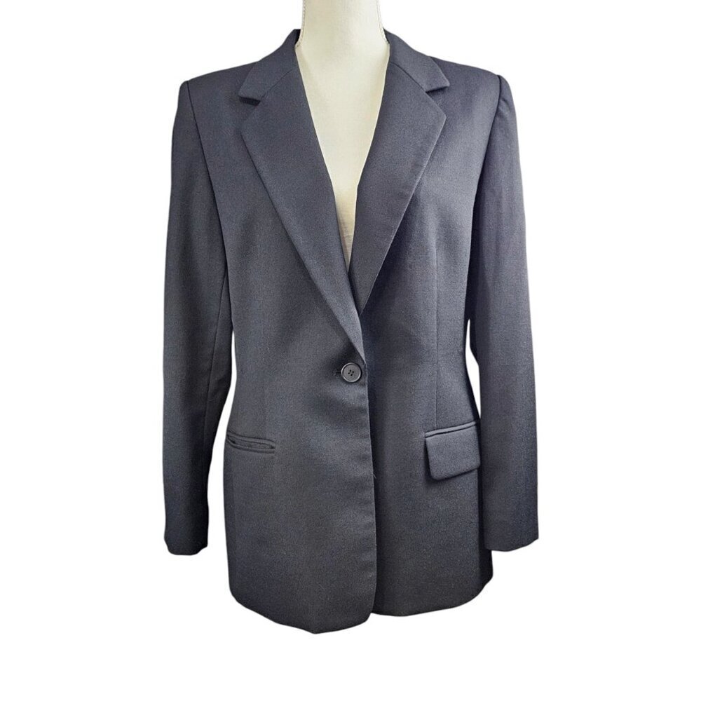 Pendleton Virgin Wool Single Breasted Lined Black Blazer Suit Jacket